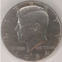 1/2 dollar, США 1984 буква "P" (лот 0001), ОБМЕН.
