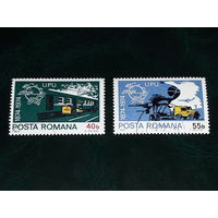 Румыния 1974 год. 100 лет Всемирному почтовому союзу. 2 марки