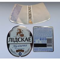 Комплект этикеток от пива" Нулевочка"Лидское