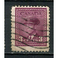 Канада - 1942/1943 - Король Гекорг VI 3С - [Mi.219A] - 1 марка. Гашеная.  (Лот 12CK)