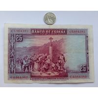 Werty71 Испания 25 песет 1928 банкнота