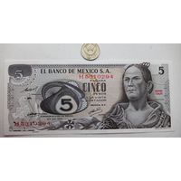 Werty71 Мексика 5 песо 1971 UNC Банкнота