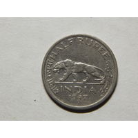 Индия 1/2 рупии 1947г