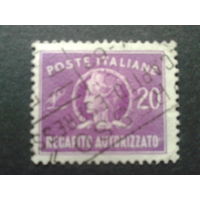 Италия 1955 служебная марка