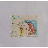 Марка Куба 1983 год. Спорт. Панамериканские игры. Волейбол.