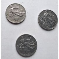 Италия 20 чентезимо, 1920  4-13-23,24,25