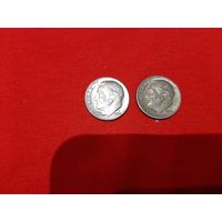 10 центов 1974  D, 1984 P США