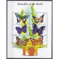 2001 Либерия 4129-4134KL Бабочки 7,50 евро