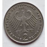 Германия 2 марки, 1972 "D" - Мюнхен Теодор Хойс 1-3-6