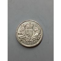 Великобритания 1 фунт 2015 г.