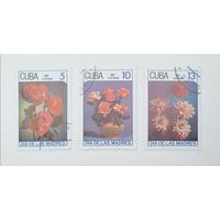 Куба /1987/ Флора - Цветы / 3 марки