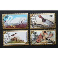 Монголия 1986 г. Птицы. Фауна. полная серия из 4 марок #0277-Ф1P50