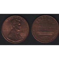 США km201b 1 цент 2002 год (D) (0(st(0 ТОРГ