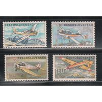 Чехословакия-1967,(Мих.1756-1759)  **  , Самолеты, 4 марки