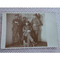 Фото открытка  ПМВ 1916г Близнецы . Оригинал!