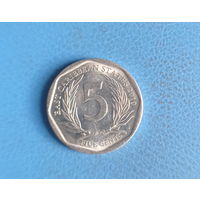 Восточно-Карибские территории Карибы 5 центов 2010 год королева Елизавета