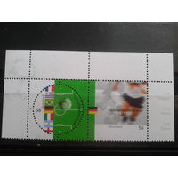 Германия 2002 Футбол, сцепка Михель-2,8 евро