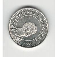 Македония 50 денаров 2008 года. Состояние UNC!