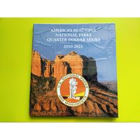 Альбом Lighthouse (в запайке) для памятных квотеров (25 центов) серии "Прекрасная Америка" - Национальные парки США. Торг.