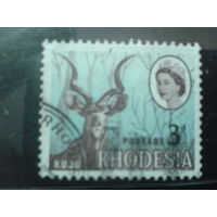 Родезия 1966 Королева Елизавета 2, антилопа