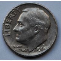 США, 10 центов (1 дайм), 1969 г. D