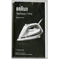 Инструкция к утюгу Braun TexStyle 7 Pro