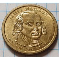 США 1 доллар, 2007     P    Президент США - Джеймс Мэдисон (1809-1817)    ( 4-9-3 )