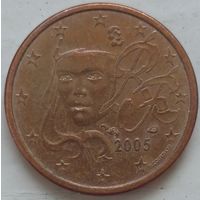 1 евроцент 2005 Франция. Возможен обмен