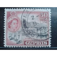 Кипр 1955 Королева Елизавета 2, парусные лодки 30м