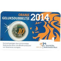 Нидерланды 10 центов 2014 Оранжевая BU