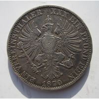 Пруссия 1 талер 1870 серебро  .10-350