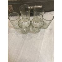 Граненые стаканы из СССР, целые, 6 штук