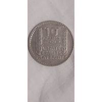 10 франков Франция серебро
