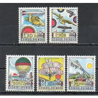 История воздухоплавания и авиации Чехословакия 1977 год серия из 5 марок