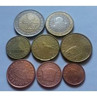 Полный ГОДОВОЙ набор евро монет Словении 2007 г. (1, 2, 5, 10, 20, 50 евроцентов, 1, 2 евро)