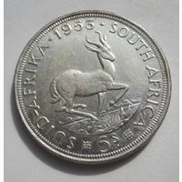 ЮАР 5 шиллингов 1953 , серебро .33-422