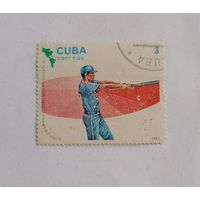 Марка Куба 1983 год. Спорт. Панамериканские игры. Бейсбол.