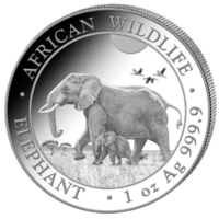 Сомали, 100 шиллингов, 2022г. "Слон" монета серебро