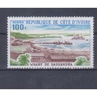 [462] Кот д'Ивуар 1975. Ландшафт.Побережье. Одиночный выпуск. MNH