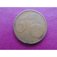 Германия 5 евроценов 2002г. J