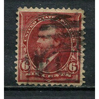 США - 1894/1895 - Джеймс Абрам Гарфилд 6С - [Mi.94] - 1 марка. Гашеная.  (Лот 10Di)