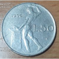 Италия 50 лир, 1956 (15-1-18)