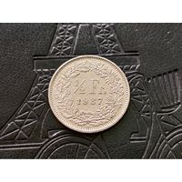 Швейцария. 1/2 франка (0,5 франка, полфранка) 1987.