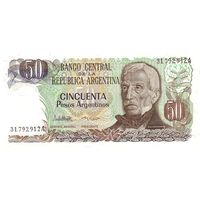 Аргентина 50 песо образца 1983-1985 года UNC p314a(2)