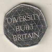 Великобритания 50 пенс 2020 Британское многообразие