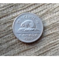 Werty71 Канада 5 центов 1989 Бобр Елизавета 2