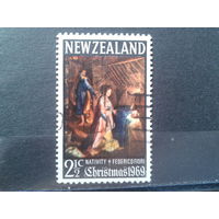 Новая Зеландия 1969 Рождество, живопись