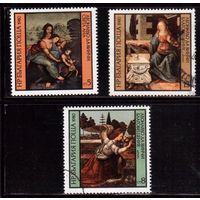 Болгария-1980, (Мих.2935-), гаш. , Искусство, Живопись, Леонардо да Винчи, 3 марки