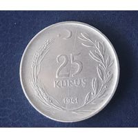 Турция 25 куруш 1961