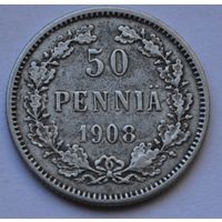 Финляндия 50 пенни, 1908 г.
